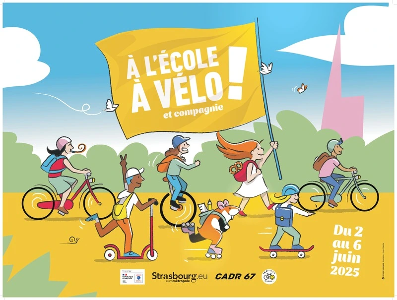 à l'école à vélo